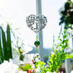 Attrape-Soleil en Clip Pendentif Arbre de Vie Décorations de Fenêtre de Jardin Cadeau Suspendu 1