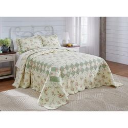 Charlotte Bedspread by BrylaneHome in Ivory (Size QUEEN)