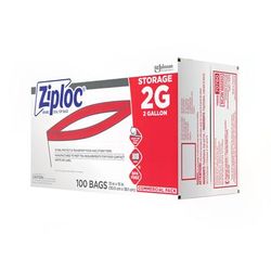 SC Johnson 682253 Ziploc Zipper Seal Top Bag - 13"L x 15"W, Clear
