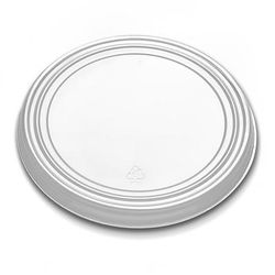 D&W Fine Pack CL255-040 Lid for 4 oz & 5 oz Bowls - Polystyrene, Clear, 4 1/10" x 1/2"