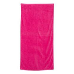 Q-Tees QV3060 Velour Beach Towel in Hot Pink | Cotton