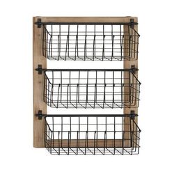 Black Metal Farmhouse Magazine Rack Holder Magazine Rack Holder by Quinn Living in Black