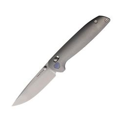 Tactile Knife Company Maverick Folding Knife 3.5in MagnaCut Steel Titanium Handle Gray 20-MV-MC01-TT01