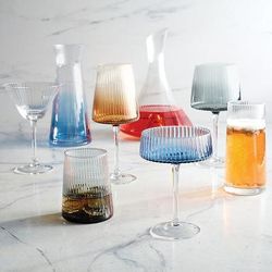 Set of 2 Empire Glasses - Clear, Clear Champagne Saucers - Frontgate