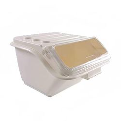 Thunder Group PLIB002S Shelf Ingredient Bin - 2 Gallon Capacity, Clear Lid/White Base