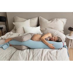 bbhugme Pregnancy Pillow - Eucalyptus / Coral
