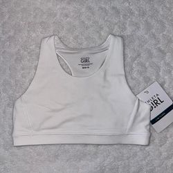 Athleta Shirts & Tops | Athleta Girls White Speed Racer Bra M/8-10 | Color: White | Size: Mg