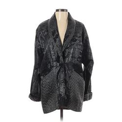 Casadei Blazer Jacket: Black Batik Jackets & Outerwear - Women's Size 4