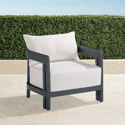 Porticello Lounge Chair in Matte Black Aluminum - Rumor Stone - Frontgate