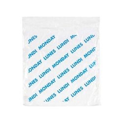 Handgards 303679771 Valugards Printed Flip Top Preportion Bag - 8 1/2" x 8 1/2", HDPE, Clear