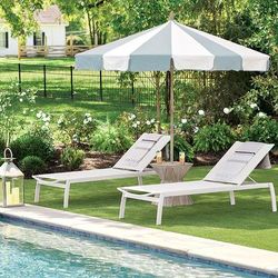 9' Color Blocked Designer Umbrella in Glacier - Bronze - Frontgate
