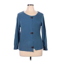 Lulu-B Cardigan Sweater: Blue - Women's Size X-Large