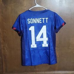 Nike Tops | Emily Sonnett Uswnt Usa 14 Nike Fifa World Cup Soccer Jersey Nwt Small | Color: Blue | Size: S