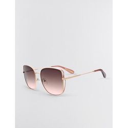 Women's Muse Square Sunglasses in Shiny Rose Gold / O/S | BCBGMAXAZRIA