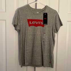 Levi's Tops | Levis Woman's Logo Tee | Color: Gray/Red | Size: M