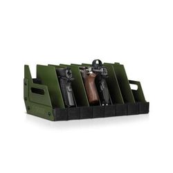 Savior Equipment 8 Slot Pistol Rack OD Green 7in H x 16.5in L x 9.5in D RK-HAND-X8-OG