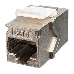 Simply45 S45-3270 Cat 6 Shielded Keystone Feed-Thru Coupler with White Locking Tab ( S45-3270-25