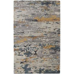 Calista Casual Abstract, Gray/Yellow/Blue, 10' x 14' Area Rug - Feizy EVER8644GRY000H00