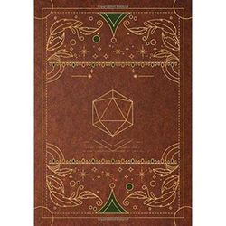 RPG journal Mixed paper Ruled graph hex For role playing gamers Notes tracking mapping terrain plans Vintage brown dice deco cover design