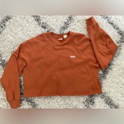 Levi's Tops | Levi’s Long Sleeve Crop Top | Color: Orange | Size: M