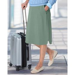 Appleseeds Women's FlexKnit 7-Pocket Pull-On Skirt - Green - PS - Petite