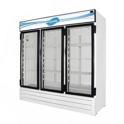 Fogel CR-65-HC-US 78" 2 Section Glass Door Merchandiser - 3 Left/Right Hinge Doors, White, 115v