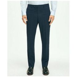 Brooks Brothers Men's Explorer Collection Classic Fit Wool Checked Suit Pants | Navy | Size 35 32