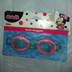 Disney Accessories | Disney Minnie Mouse Swim Goggles New | Color: Blue/Pink | Size: Osbb