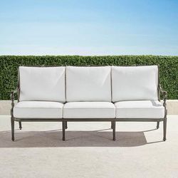 Carlisle Sofa with Cushions in Slate Aluminum - Standard, Vista Boucle Glacier - Frontgate