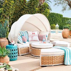 Baleares Daybed in Latte - Standard, Rain Seaglass - Frontgate