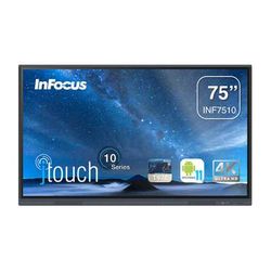 InFocus INF7510M 75" UHD 4K Touchscreen Commercial Monitor with Wall Mount INF7510-M