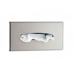 Gamco 355 Recessed Cabinet Facial 300 Tissue Dispenser - Stainless Steel, Satin Finish, Silver