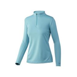 HUK Performance Fishing Icon X 1/4 Zip Long-Sleeve Shirt - Women's Medium Porcelain Blue H6120087-481-M