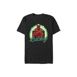 Men’s Big & Tall Lucky Deadpool Tops & Tees by Mad Engine in Black (Size 3XLT)