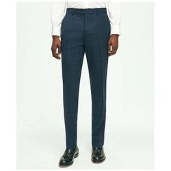 Brooks Brothers Men's Explorer Collection Slim Fit Wool Checked Suit Pants | Navy | Size 35 32