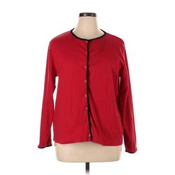 Studio Works Cardigan Sweater: Red - Women's Size 1X