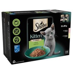 24x85g Mixed Selection in Gravy Kitten Pouches Sheba Wet Cat Food