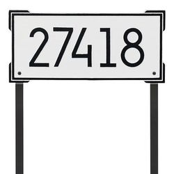 Montclair Yard Plaque - White/Black - Grandin Road