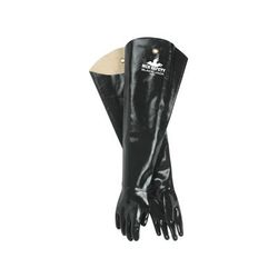 MCR Safety Black Jack Series Neoprene Coated Work Gloves Multi-Dipped Smooth Neoprene 31in Shoulder Length Fully Coated Brushed Interlock Lining