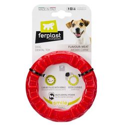 Ferplast Smile chewing ring, red S: Ø12x2,4cm dog