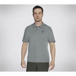 Skechers Men's Off Duty Polo T-Shirt | Size Large | Charcoal | Organic Cotton/Polyester