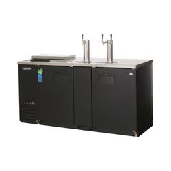 Everest Refrigeration EBD3-CT 68" Club Top Kegerator Commercial Beer Dispenser w/ 3 Keg Capacity - 3 Columns, Black, 115v, 2 Columns
