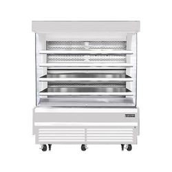 Everest Refrigeration EOMV-72-W-35-T 73 1/4" Vertical Open Air Cooler w/ 5 Levels, White, 230v