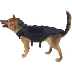 ExecDefense USA Dog Canine K9 Bulletproof Vest Black Large Size Larger Breeds E-BEDV-L