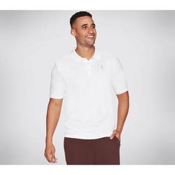 Skechers Men's Off Duty Polo T-Shirt | Size Small | White | Organic Cotton/Polyester