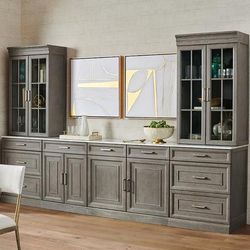 Hunter Modular Collection in Stone Gray - 44" Base Cabinet with Doors - Frontgate