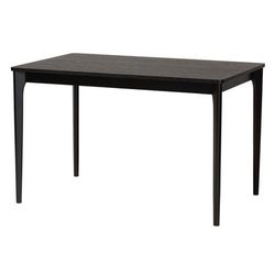 Sherwin Mid-Century Modern Black Finished Wood Dining Table by Baxton Studio in Black