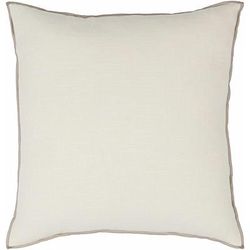 Tobin 18" Square Modern Cotton Beige/Taupe Throw Pillow - Boutique Rugs