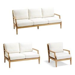 Westport Seating Replacement Cushions - Loveseat, Natural - Frontgate