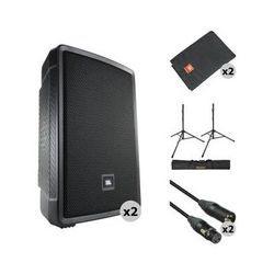 JBL IRX112BT Compact Powered 12" Portable Speaker Kit with Covers, Stands, and IRX112BT